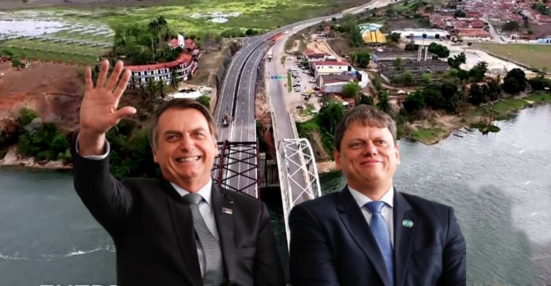 Bolsonaro inaugura ponte que petistas prometiam entregar em 2014