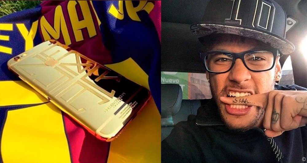 Cúmulo da ostentação: Neymar tem celular de ouro que custa R$ 21 mil