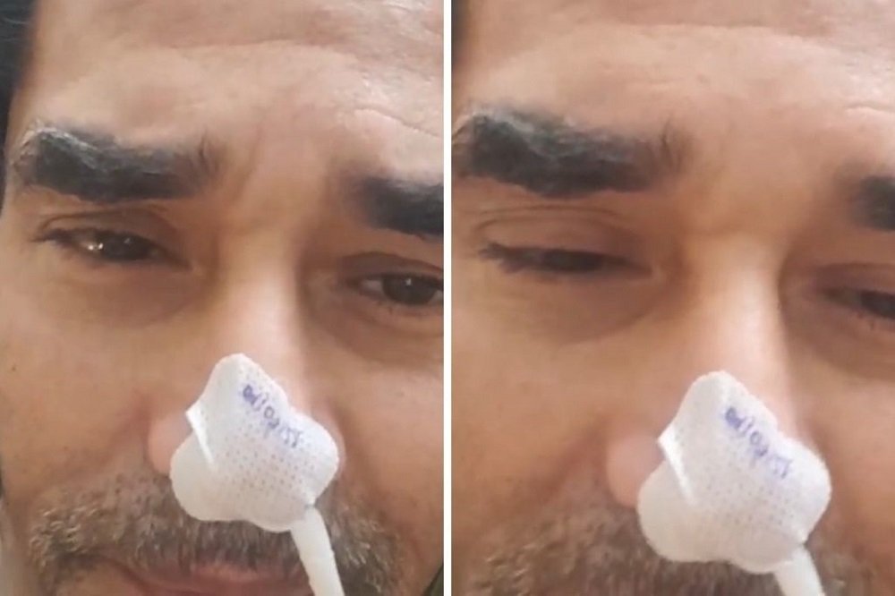 No hospital, Luciano Szafir manda recado, agradece carinho e vai às lágrimas: ‘Estou vivo’
