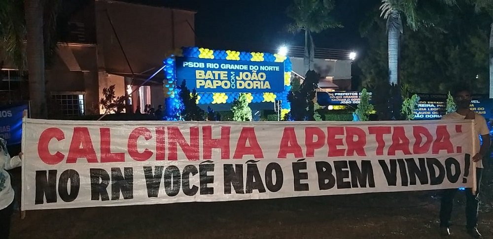 João Doria passa sufoco em visita à Natal e manifestantes avisam: “Doria, no RN você não é Bem vindo”, VEJA VÍDEO