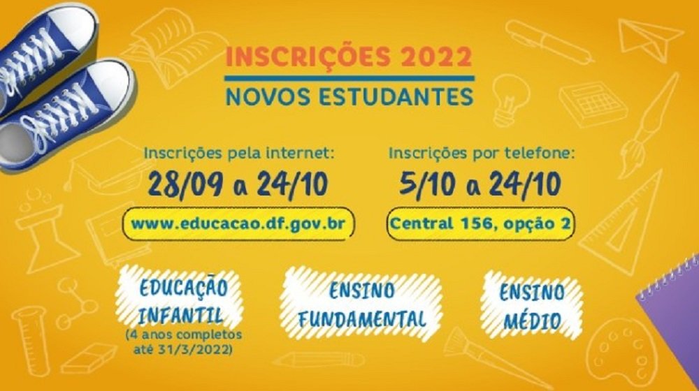 SE LIGA : Matrículas de novos alunos para 2022 iniciam nesta terça (28)