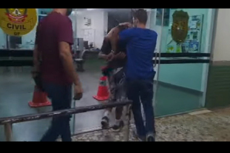 Momentos em que o acusado é preso