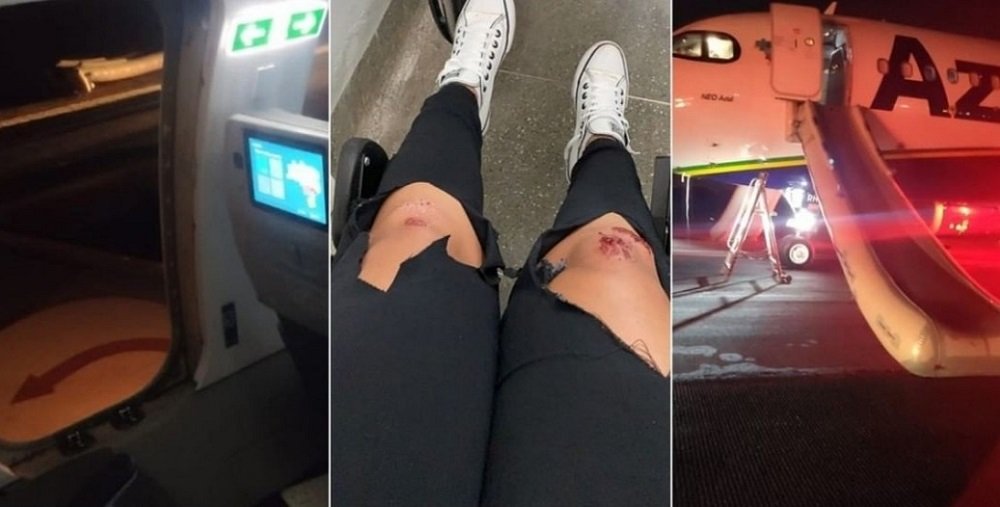 PÂNICO: Avião da azul tem problema na decolagem e passageiros são evacuados às pressas por escorregador inflável; “Várias pessoas se machucaram”