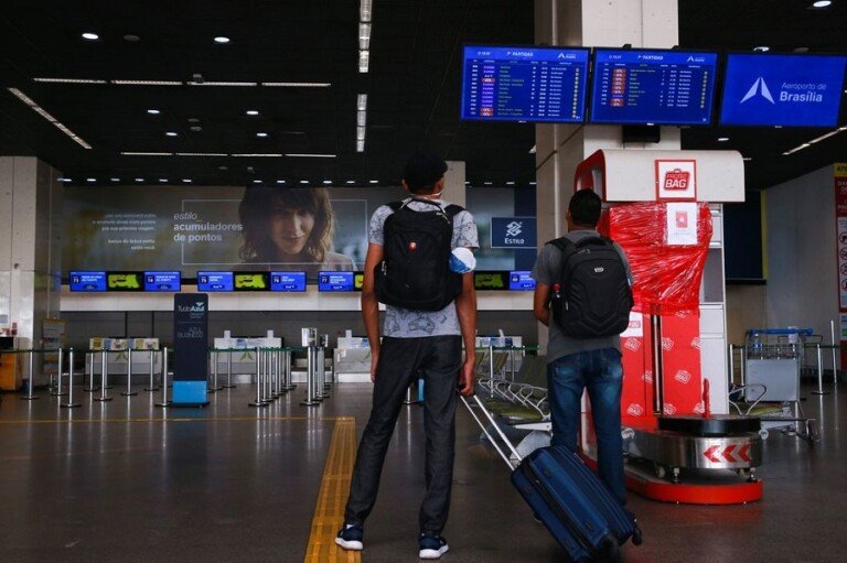 Aeroporto Internacional Juscelino Kubitschek, terceiro maior aeroporto do Brasil com pouca movimentação de passageiros