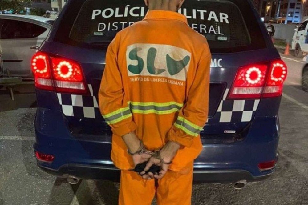 Homem que se vestia com uniforme de gari para comover a população e receber doações em dinheiro é preso pela segunda vez no DF
