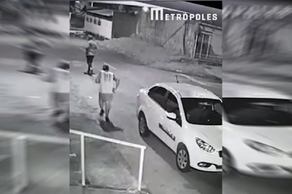 Veja o momento em que taxista reage a assalto e mata ladrão no DF