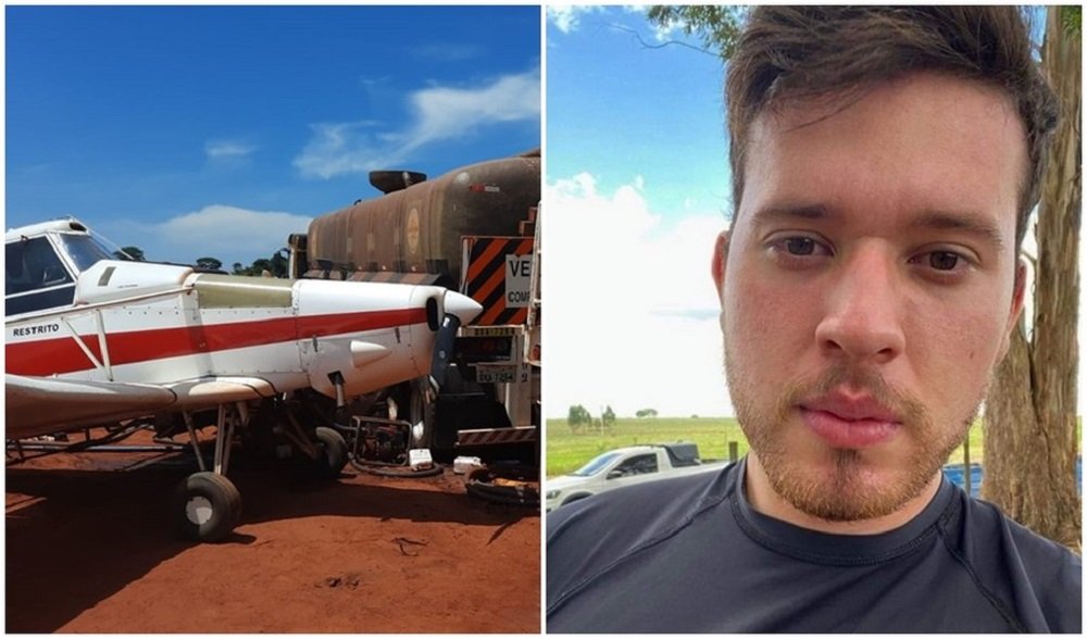 Jovem morre após ser atingido por avião agrícola pilotado pelo pa