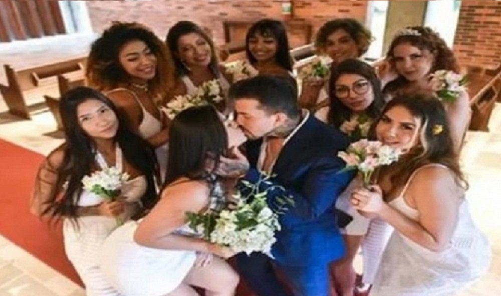 Brasileiro se “casa” com 9 mulheres em igreja católica de SP