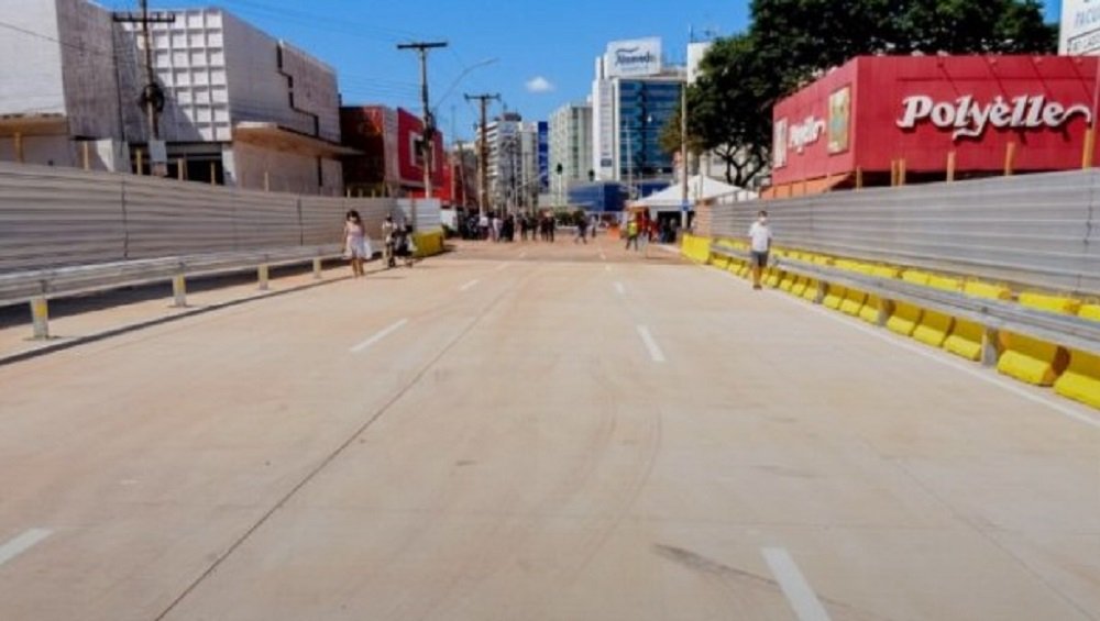 Governo Ibaneis liberou nesta quinta (21) a Avenida Comercial Sul e Norte sobre o túnel de Taguatinga