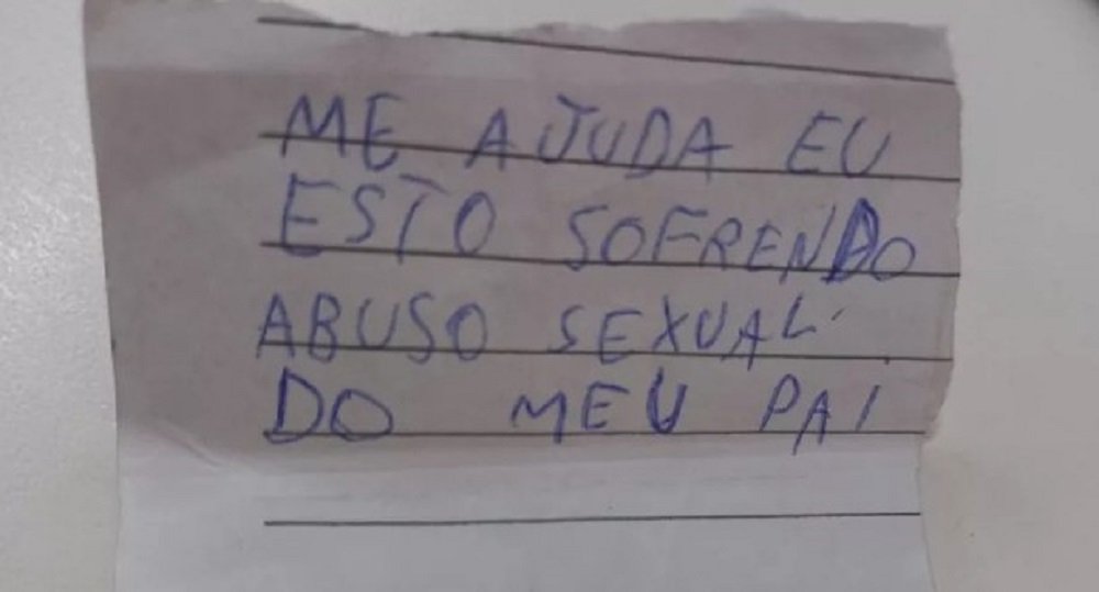Menina que escreveu bilhete relatando abuso sexual em SC sofria violência desde o início do ano; ‘Me ajuda’