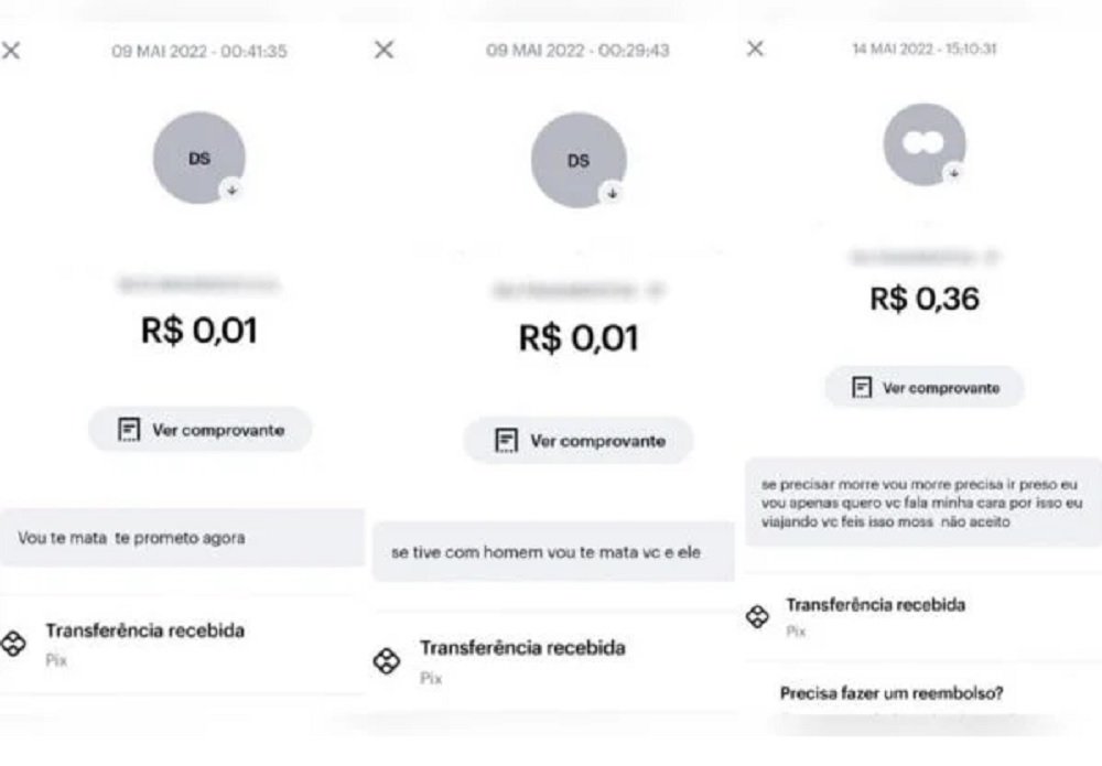 Homem faz Pix para ex com ameaças em Goiás: “Vou te matar”