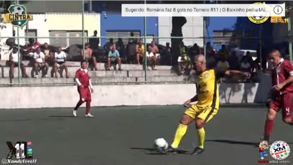 Romário da “chapéu” em adversário, faz golaço e mostra que ainda sabe tudo de futebol; VEJA VÍDEO