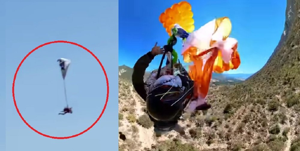 VÍDEO -Piloto de paraglider erra manobra e se salva segundos antes de queda: ‘Hoje não era o dia de morrer’