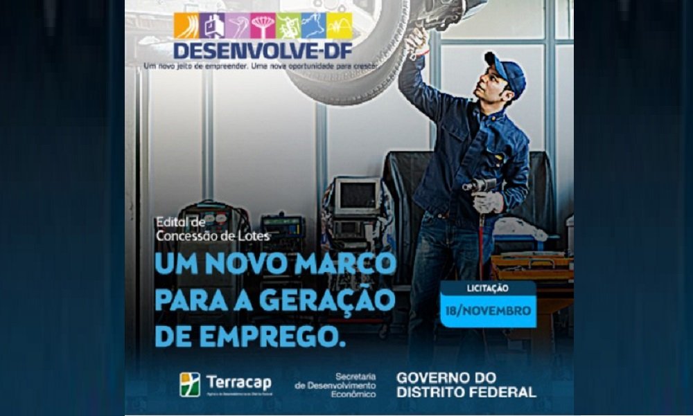 TERRACAP- Licitação pública do Desenvolve-DF oferta 50 terrenos