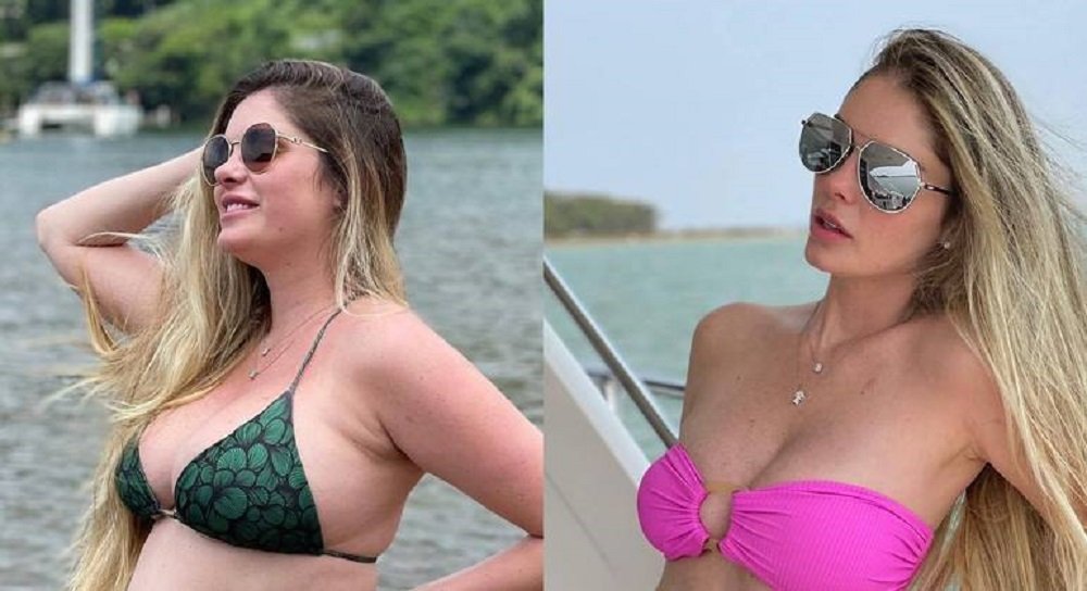 Bárbara Evans perde 25 kg que ganhou durante a gravidez em 5 meses e mostra o antes e o depois