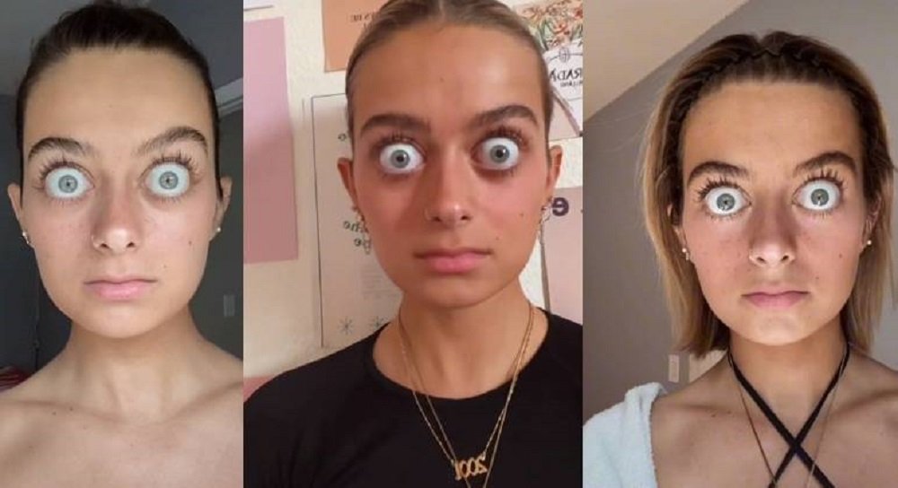 Mulher viraliza no TikTok por causa de olhos enormes e confessa que característica a valoriza