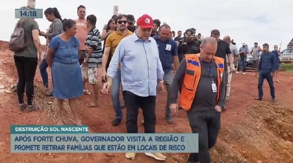 Após fortes chuvas, Ibaneis visita região do Sol Nascente