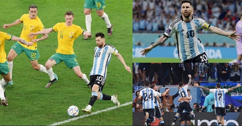 Argentina de Messi no seu  milésimo jogo  vence Austrália e avança na Copa