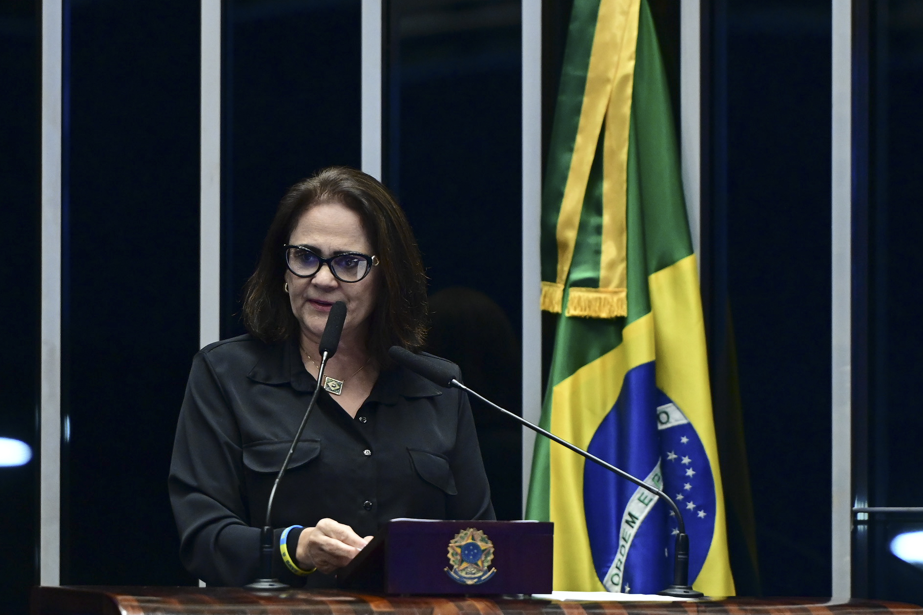 Plenário do Senado Federal durante sessão não deliberativa. Período do expediente. 

Em discurso, à tribuna, senadora Damares Alves (Republicanos-DF).

Foto: Andressa Anholete/Agência Senado