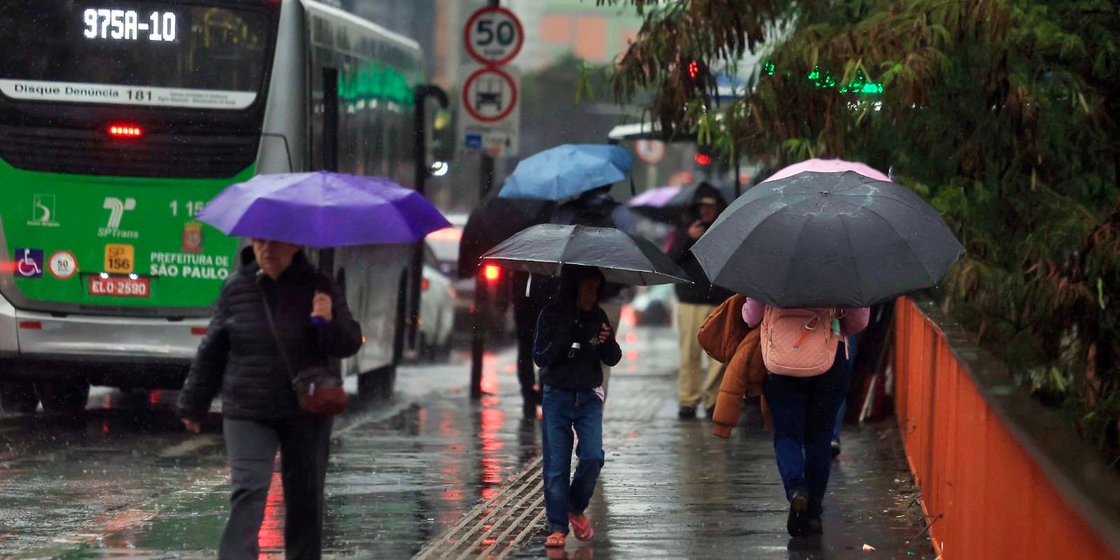 Sudeste pode ter grande volume de chuva nesta quarta-feira